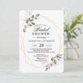 Gentle Greenery Waterverf Leaf Lijst & Flower Kaart (Staand voorkant)