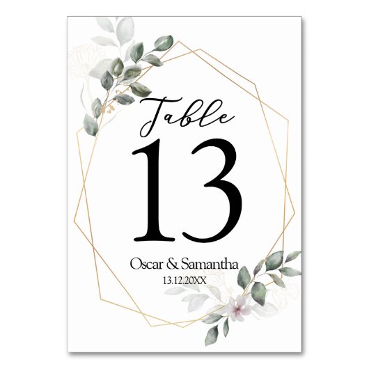 Gentle Greenery Waterverf Leaf Lijst & Flower Kaart (Voorkant)