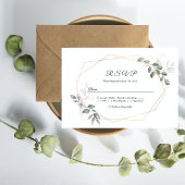Gentle Greenery Waterverf Leaf Lijst & Flower Uitnodiging Briefkaart
