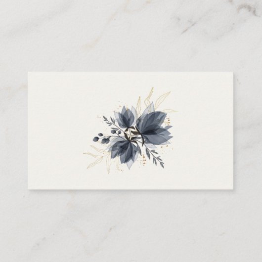 Gentle Grey Flowers Registry Insert Kaart (Achterkant)