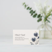 Gentle Grey Flowers Registry Insert Kaart (Staand voorkant)