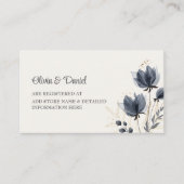 Gentle Grey Flowers Registry Insert Kaart (Voorkant)