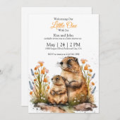 Gentle Groundhogs in a Spring Meadow Kaart (Voorkant / Achterkant)