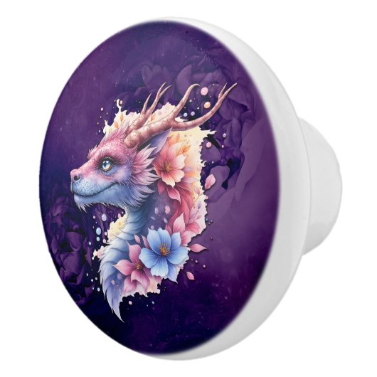 Gentle Guardian Dragon.  Keramische Knop (Rechts)