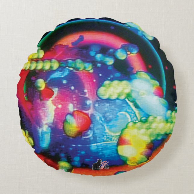 Gentle Gyre Rond Kussen (Voorkant)