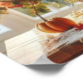 Gentle Herfst Flowers Decoratief Poster (Hoek)