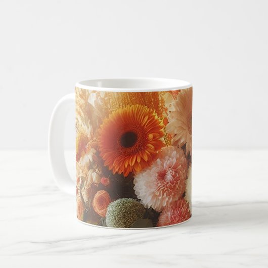 Gentle Herfst Flowers Koffie Mok (Voorkant links)