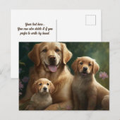 Gentle Labrador Family: Moeder en Puppies Briefkaart (Voorkant / Achterkant)