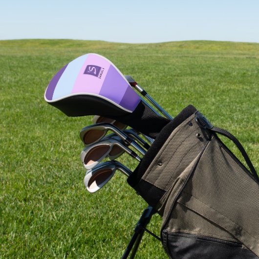 Gentle Lavender Dreams Color Palette Monogram Golfheadcover (Insitu)