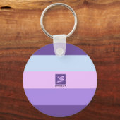 Gentle Lavender Dreams Color Palette Monogram Sleutelhanger (Voorkant)