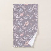 Gentle Lavender & roze Floral Pattern Personalized Bad Handdoek (Handdoek)