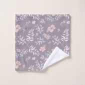Gentle Lavender & roze Floral Pattern Personalized Bad Handdoek (Wasdoekje)