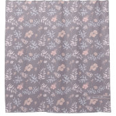 Gentle Lavender & roze Floral Pattern Personalized Douchegordijn (Voorkant)
