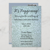 Gentle Leaves Wedding Invitation Kaart (Voorkant / Achterkant)