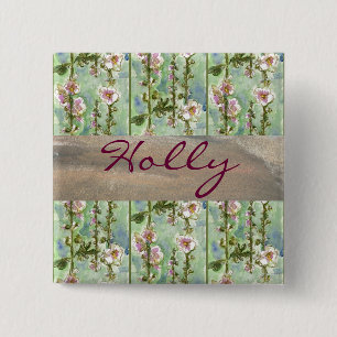 Gentle Mallow Elegant Vierkante Button 5,1 Cm