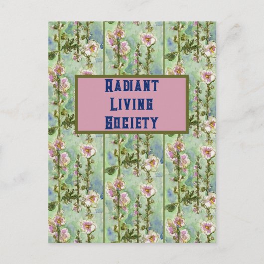 Gentle Mallow Radiant Living Briefkaart (Voorkant)