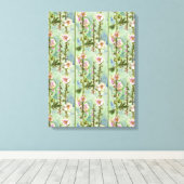 Gentle Mallow Triptych Canvas Afdruk (Insitu (Houten vloer))