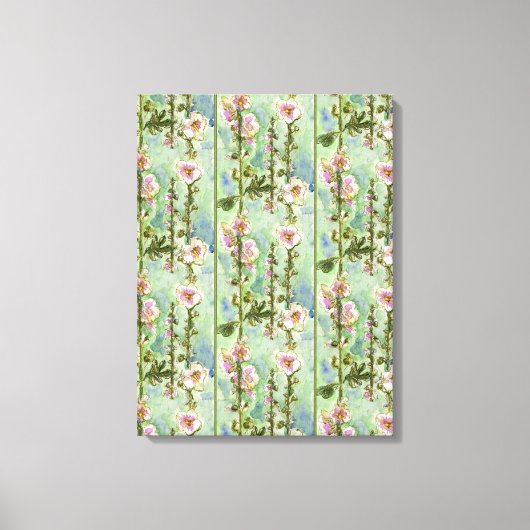 Gentle Mallow Triptych Canvas Afdruk (Voorkant)