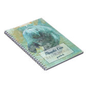 Gentle Manatee in water Coastal Artwork Notitieboek (Rechterzijde)