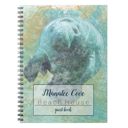 Gentle Manatee in water Coastal Artwork Notitieboek (Voorkant)