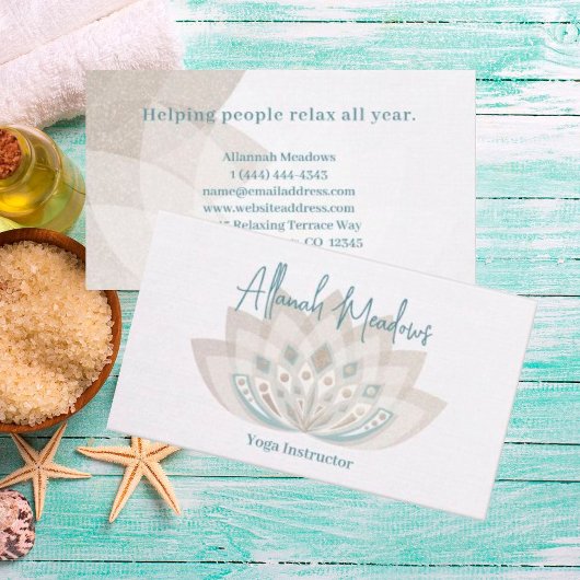 Gentle Mandala Lotus Flower Visitekaartje