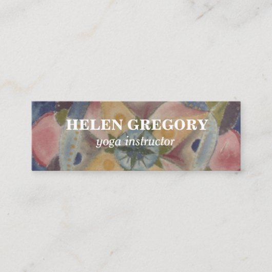 Gentle Mandala Yoga Instructor MiniStandard Matte Mini Visitekaartje (Voorkant)