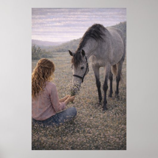 Gentle Meadow | Paarden Kunst | Poster (Voorkant)