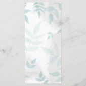 Gentle mint and grijy Wedding Dinner Menu (Achterkant)