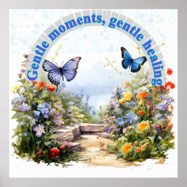 Gentle Moments, Gentle Healing – Butterfly Garden Poster
