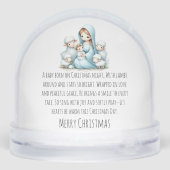 Gentle Night – Baby Jesus and Lambs Sneeuwbol (Achterkant)