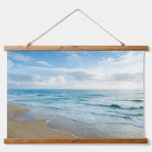 Gentle Ocean Waves, Sandy Beach Hangend Wandkleed (Voorkant)