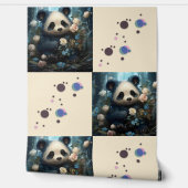 Gentle Panda Beer onder Oerwoud Rozen Behang (Afrollen)