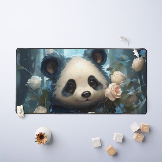 Gentle Panda Beer onder Oerwoud Rozen Bureaumat (Kindertafel)
