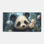 Gentle Panda Beer onder Oerwoud Rozen Bureaumat (Voorkant)