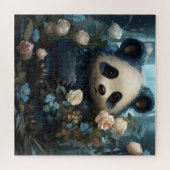 Gentle Panda Beer onder Oerwoud Rozen Legpuzzel (Horizontaal)