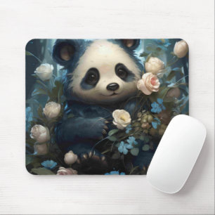 Gentle Panda Beer onder Oerwoud Rozen Muismat