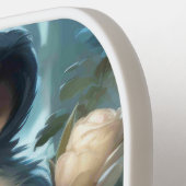 Gentle Panda Beer onder Oerwoud Rozen Pickleball Paddle (Links Detail)