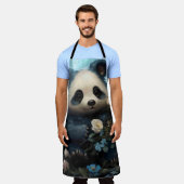 Gentle Panda Beer onder Oerwoud Rozen Schort (Gedragen)