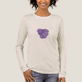 Gentle Pansy met lange mouw Tri-Blend Shirt (Voorkant)