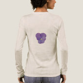 Gentle Pansy met lange mouw Tri-Blend Shirt (Achterkant)