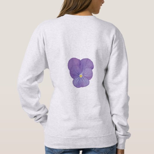 Gentle Pansy met lange mouw Trui (Achterkant)