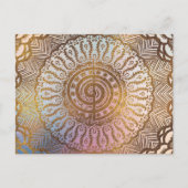 Gentle Pastel and Gold Choku Rei Symbol in Mandala Briefkaart (Voorkant)
