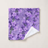 Gentle Pastel Lavender Pattern Bad Handdoek (Wasdoekje)