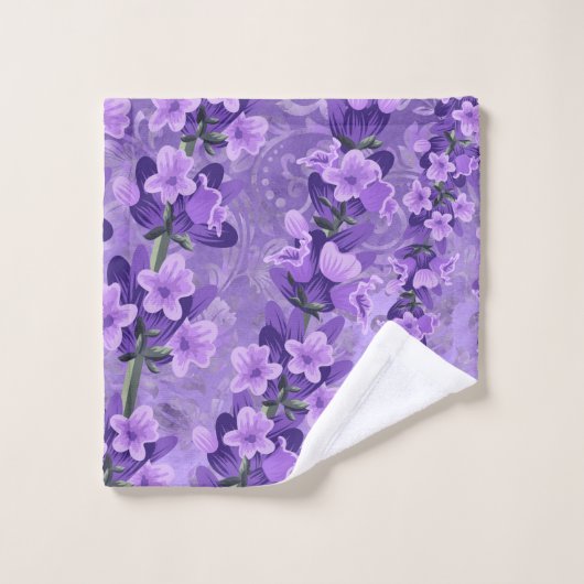 Gentle Pastel Lavender Pattern Bad Handdoek (Wasdoekje)
