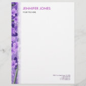 Gentle Pastel Lavender Pattern Custom Briefhoofd (Voorkant)