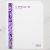 Gentle Pastel Lavender Pattern Custom Briefhoofd (Voorkant / Achterkant)