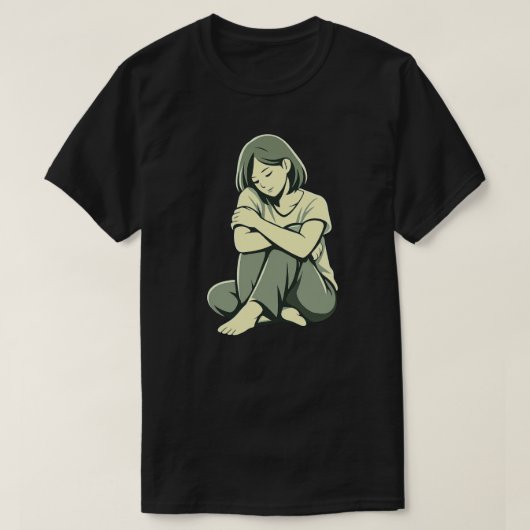 Gentle Pause – Quiet Emotional Healing T-shirt (Design voorkant)