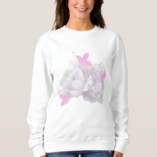 Gentle Peonies en Butterflies Sweat Shirt (Voorkant)