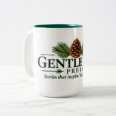 Gentle Pine Press Logo Tweekleurige Mok (Voorkant links)