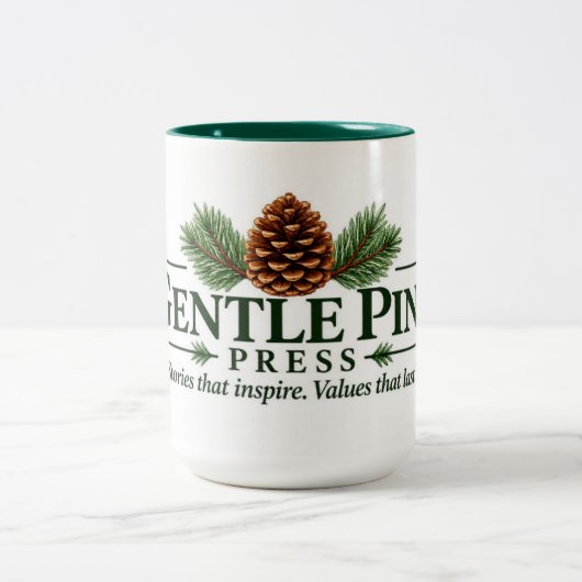 Gentle Pine Press Logo Tweekleurige Mok (Center)